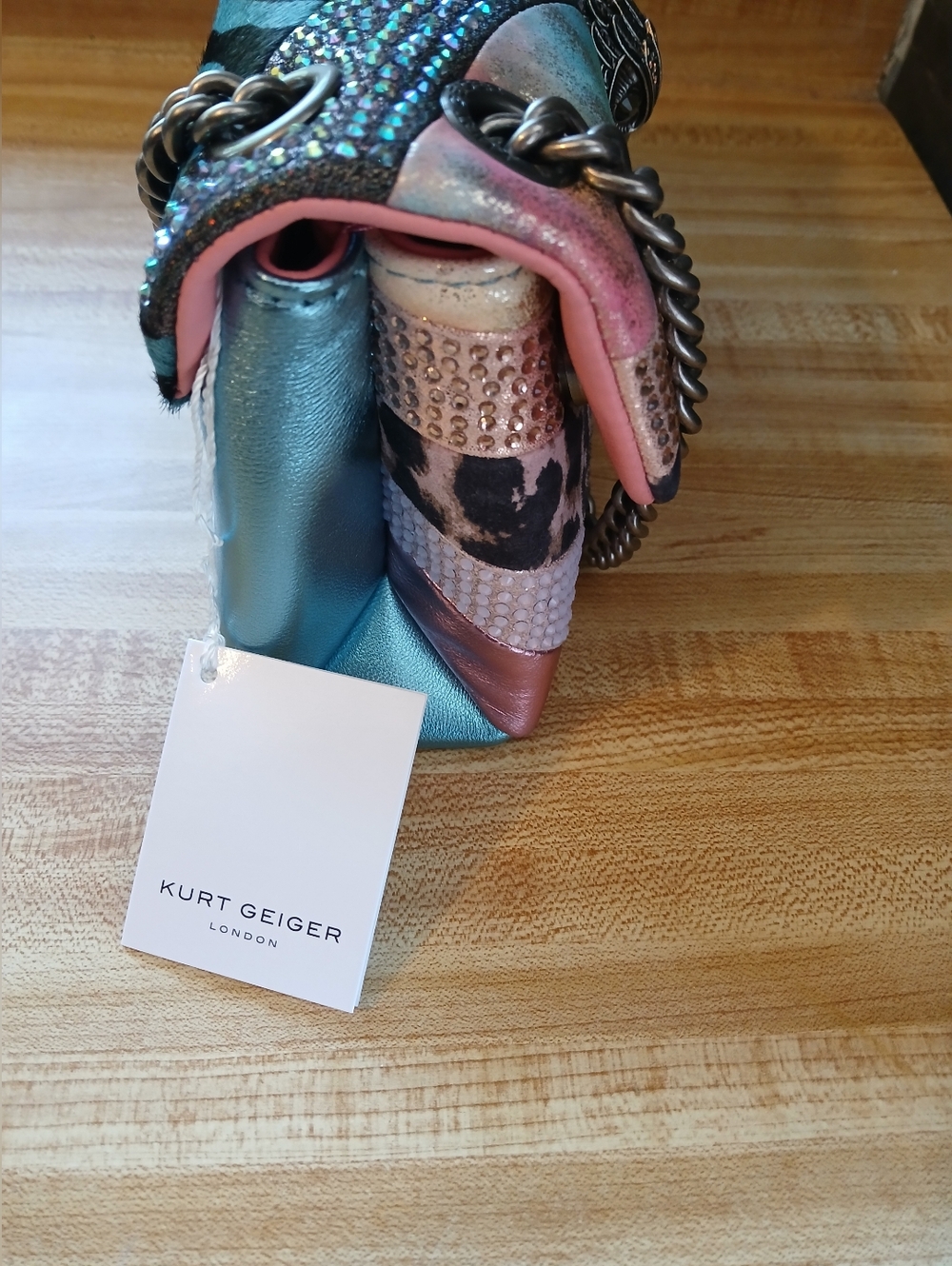 SOLD DO NOT BUY Kurt Geiger NWT Multi Print Kensington W/Silver Hardware&Dustbag - Picture 8 of 8